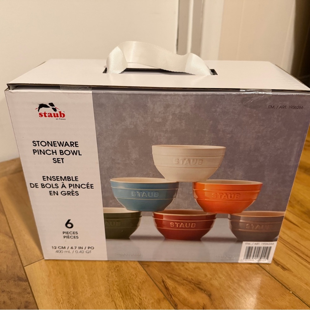 Staub Multicolor Stoneware Pinch Bowl Set of 6